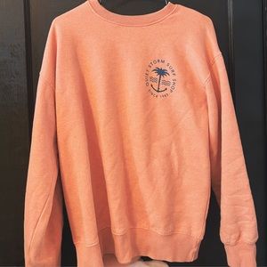 Peach womens crew neck